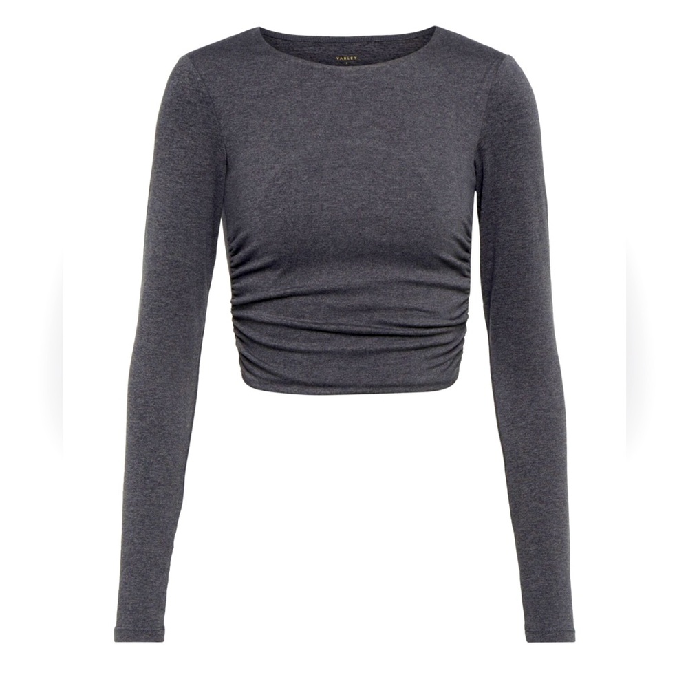VARLEY always warm sloan cropped tee in black marl Size Small EUC